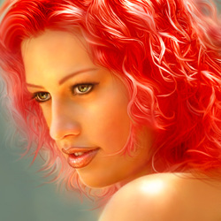Jigsaw puzzle: Fire colored hair