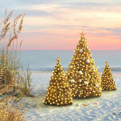 Jigsaw puzzle: Christmas by the ocean