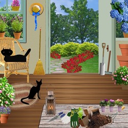 Jigsaw puzzle: Once upon a time there was a black cat