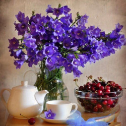 Jigsaw puzzle: Still life with cherries and bells