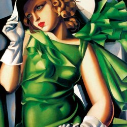 Jigsaw puzzle: Lady in green
