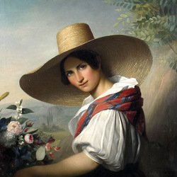 Jigsaw puzzle: Girl with hat