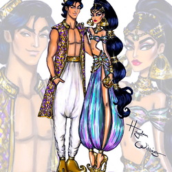 Jigsaw puzzle: Jasmine and Aladdin