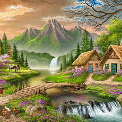 Jigsaw puzzle: Rustic pastoral