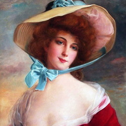 Jigsaw puzzle: Portrait of a woman in a hat