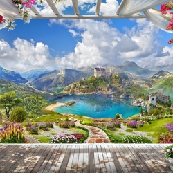 Jigsaw puzzle: Castle in the mountains