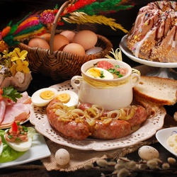 Jigsaw puzzle: Traditional Polish Easter breakfast