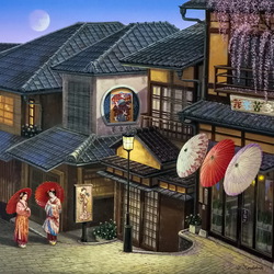 Jigsaw puzzle: Gion roofs