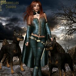 Jigsaw puzzle: Sorsha and two Dobermans