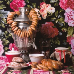 Jigsaw puzzle: Samovar with bagels