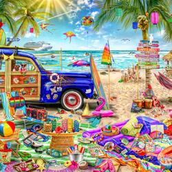 Jigsaw puzzle: Beach vacation
