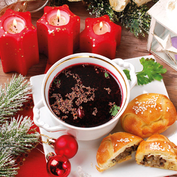 Jigsaw puzzle: Borsch with pastries