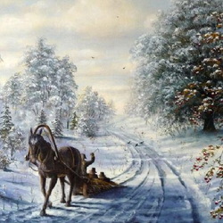 Jigsaw puzzle: Winter road