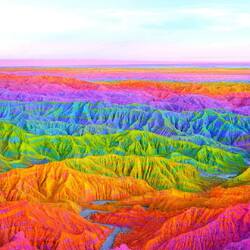 Jigsaw puzzle: Rainbow mountains