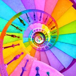 Jigsaw puzzle: Rainbow staircase