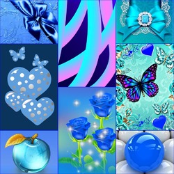 Jigsaw puzzle: In blue tones