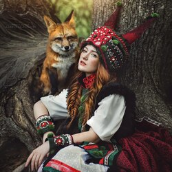 Jigsaw puzzle: Girl with a fox