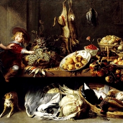 Jigsaw puzzle: Still life with a maid and a boy