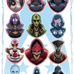 Jigsaw puzzle: Mass Effect characters