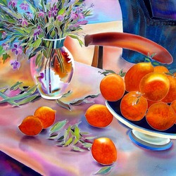 Jigsaw puzzle: Still life with tangerines