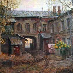 Jigsaw puzzle: Old Moscow courtyard