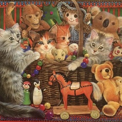Jigsaw puzzle: Ah, these cats