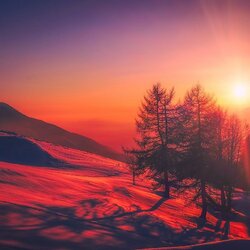Jigsaw puzzle: Winter sunrise in Italy