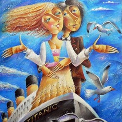 Jigsaw puzzle: Lovers on Titanic