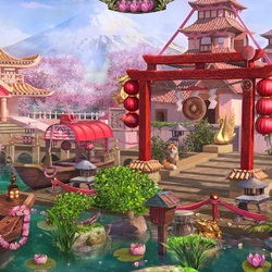 Jigsaw puzzle: Spring in the tea house