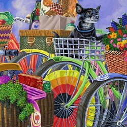 Jigsaw puzzle: Bicycle group