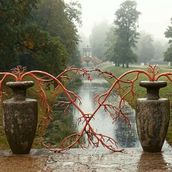Jigsaw puzzle: Two vases in the park