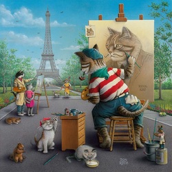 Jigsaw puzzle: Parisian artist