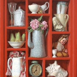 Jigsaw puzzle: Red shelves