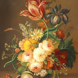 Jigsaw puzzle: Bouquet with tulips