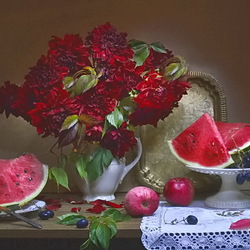 Jigsaw puzzle: Still life with watermelon