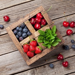 Jigsaw puzzle: Berries and mint