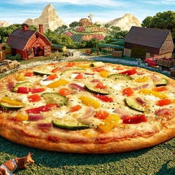 Jigsaw puzzle: Vegetable pizza