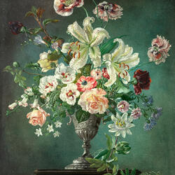 Jigsaw puzzle: Bouquet in a tall vase