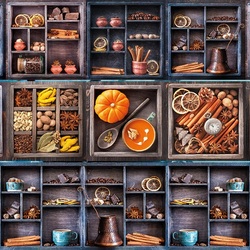 Jigsaw puzzle: Shelves and drawers