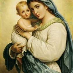 Jigsaw puzzle: Virgin with baby