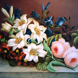 Jigsaw puzzle: Bouquet of white lilies