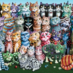 Jigsaw puzzle: Cats, just cats