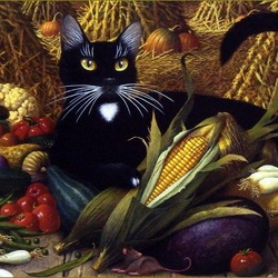 Jigsaw puzzle: Monty guards the harvest