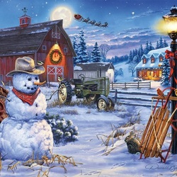 Jigsaw puzzle: Christmas on the farm