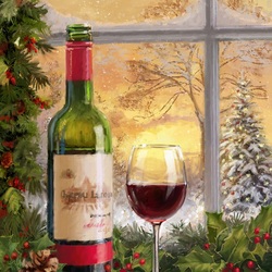 Jigsaw puzzle: A glass of wine