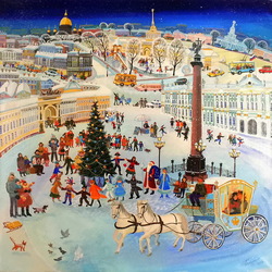 Jigsaw puzzle: Christmas tree on Palace Square