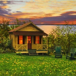 Jigsaw puzzle: House by the ocean