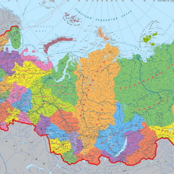 Jigsaw puzzle: Administrative map of Russia