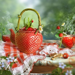 Jigsaw puzzle: Strawberry tea party