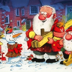 Jigsaw puzzle: Santa Claus and his friends